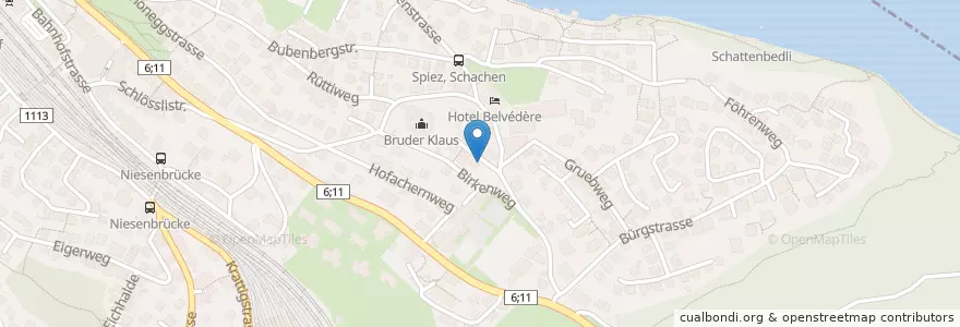Mapa de ubicacion de Phyisiotherapie R.Steuri en Schweiz/Suisse/Svizzera/Svizra, Bern/Berne, Verwaltungsregion Oberland, Verwaltungskreis Frutigen-Niedersimmental, Spiez.