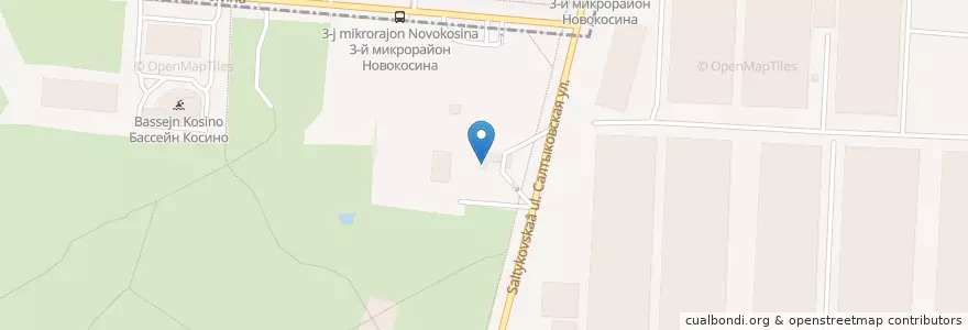 Mapa de ubicacion de Subway en Rússia, Distrito Federal Central, Москва, Восточный Административный Округ, Район Косино-Ухтомский.