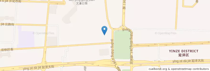 Mapa de ubicacion de 纯阳宫 en China, Xanxim, 太原市, 迎泽区, 柳巷街道.