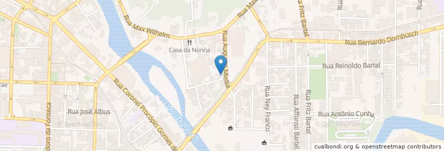 Mapa de ubicacion de Mãejerona Restaurante en 巴西, 南部, 圣卡塔琳娜, Região Geográfica Intermediária De Joinville, Microrregião De Joinville, Jaraguá Do Sul.