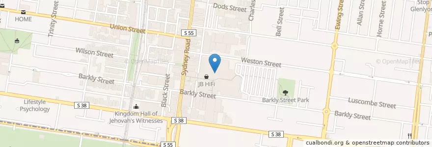 Mapa de ubicacion de Sushi Sushi en Австралия, Виктория, City Of Moreland.