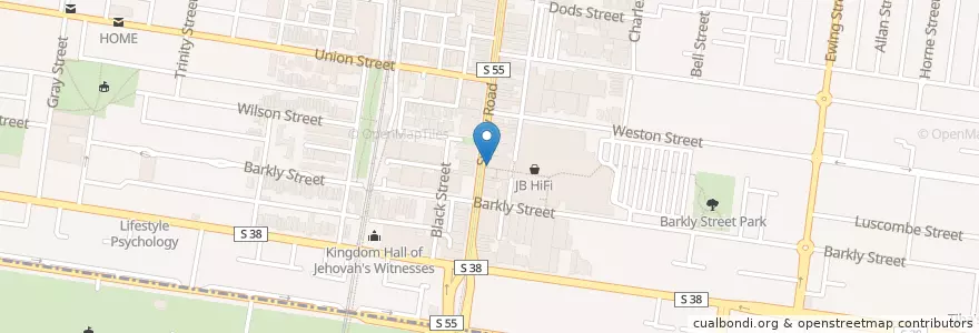 Mapa de ubicacion de Westpac en Австралия, Виктория, City Of Moreland.