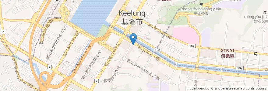 Mapa de ubicacion de 基隆益麺線 en Tayvan, 臺灣省, 基隆市, 仁愛區.