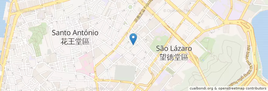 Mapa de ubicacion de 南洋小食 en China, Macau, Guangdong, Zhuhai City, Municipality Of Macau, Xiangzhou District, Santo António.