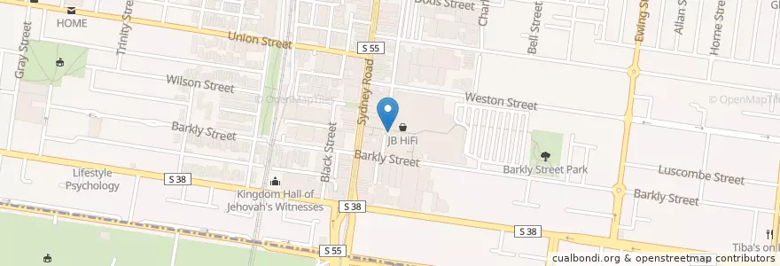 Mapa de ubicacion de Roll'd en Australia, Victoria, City Of Moreland.
