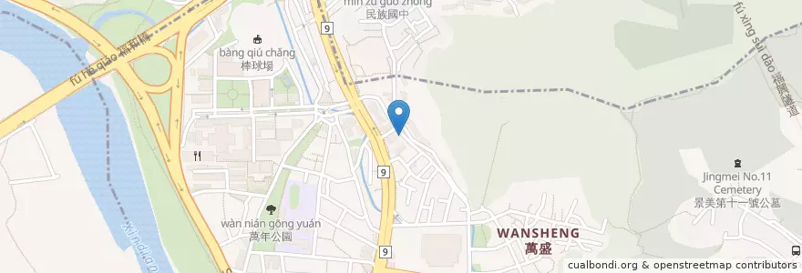 Mapa de ubicacion de 勁寶兒公館托嬰中心 en تايوان, تايبيه الجديدة, تايبيه, 文山區.