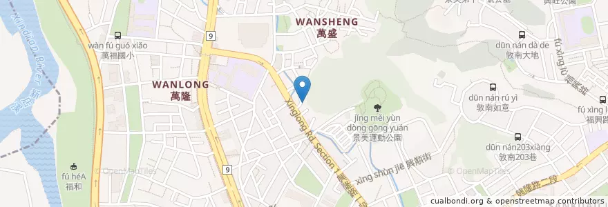 Mapa de ubicacion de 興福巖清水祖師廟 en Taiwan, Nuova Taipei, Taipei, 文山區.