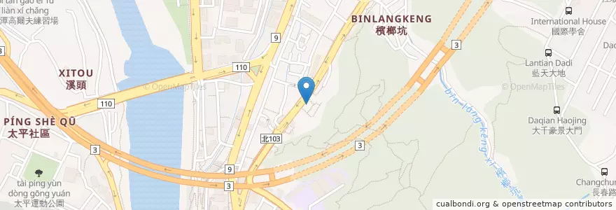 Mapa de ubicacion de 毫光明寺 en تايوان, تايبيه الجديدة, 新店區.