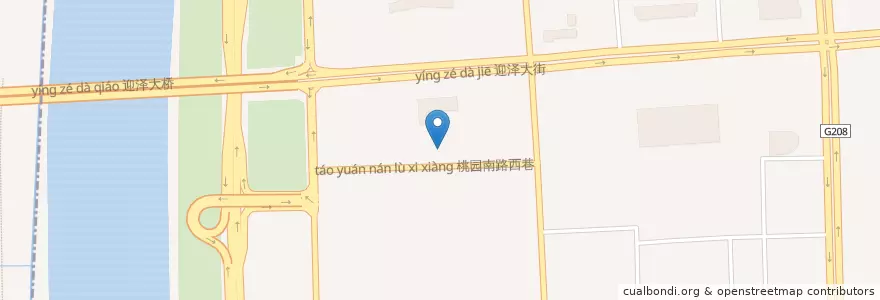 Mapa de ubicacion de 滨河小学 en الصين, شانشي, 太原市, 迎泽区, 老军营街道.