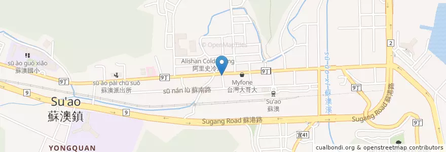 Mapa de ubicacion de Changhua Bank en Taiwan, Taiwan Province, Yilan County, Su'ao Township.