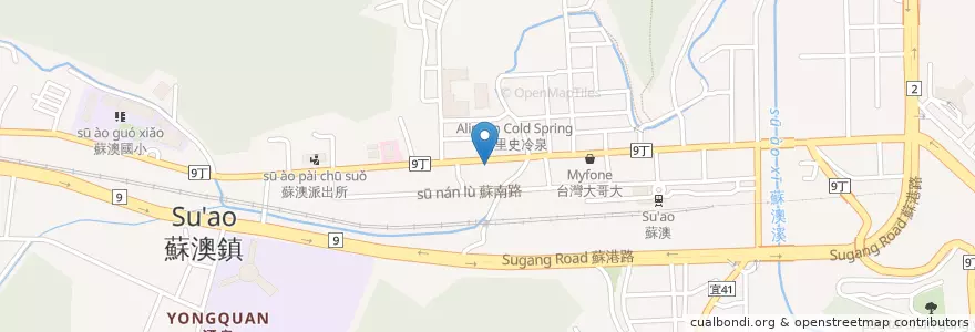 Mapa de ubicacion de 皇牙醫診所 en تايوان, مقاطعة تايوان, 宜蘭縣, 蘇澳鎮.