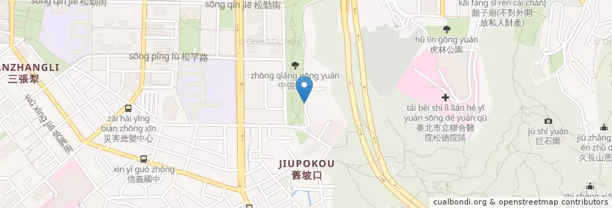 Mapa de ubicacion de 冷飲販賣機 en Taïwan, Nouveau Taipei, Taipei, District De Xinyi.