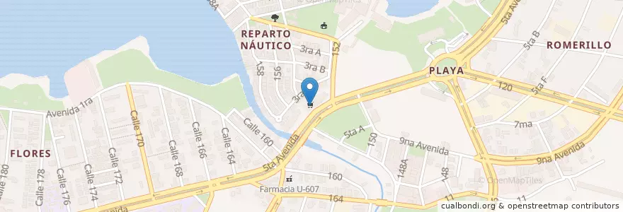 Mapa de ubicacion de Mercado Náutico en Cuba, La Habana, Playa.
