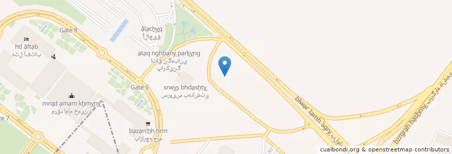 Mapa de ubicacion de پارکینگ عمومی en İran, Tahran Eyaleti, شهرستان تهران, بخش آفتاب, آفتاب.
