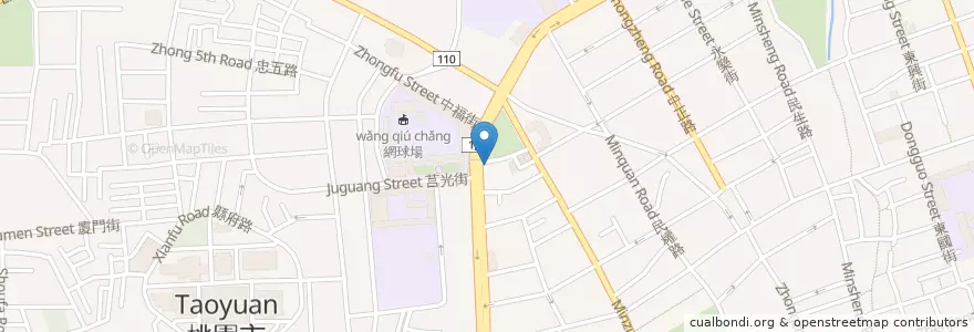 Mapa de ubicacion de 三民永和豆漿大王 en Taiwan, 桃園市, 桃園區.