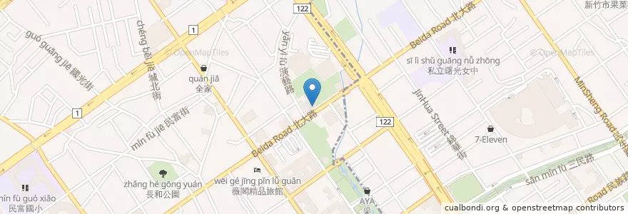 Mapa de ubicacion de 人文年代哪啡館 en Taiwan, Taiwan, Hsinchu.