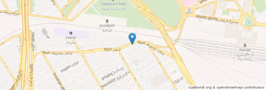 Mapa de ubicacion de مسجد امام حسین en イラン, テヘラン, شهرستان تهران, テヘラン, بخش مرکزی شهرستان تهران.