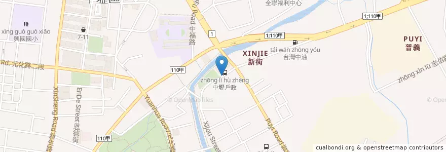 Mapa de ubicacion de Zhongli District Joint Office Building en Taiwan, Taoyuan, Zhongli District.