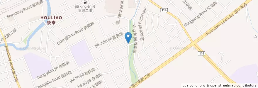 Mapa de ubicacion de 莒光公園 en Taiwan, 桃園市, 中壢區.