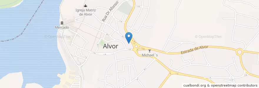 Mapa de ubicacion de Central Cafe en Portugal, Algarve, Algarve, Faro, Portimão, Alvor.
