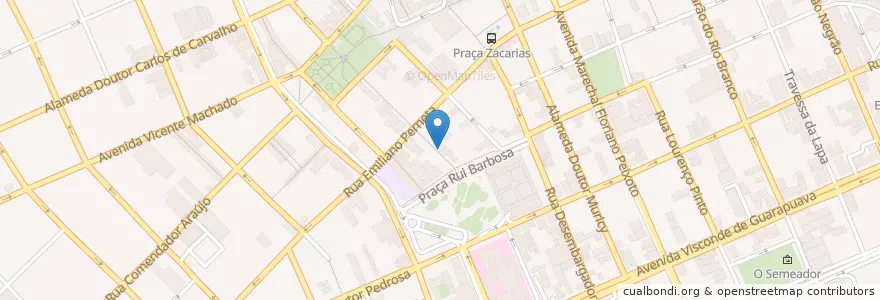 Mapa de ubicacion de MED PREV en ブラジル, 南部地域, パラナ, Região Geográfica Intermediária De Curitiba, Região Metropolitana De Curitiba, Microrregião De Curitiba, クリチバ.