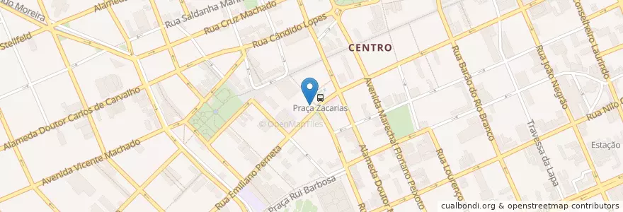 Mapa de ubicacion de Caixa Econômica Federal en 巴西, 南部, 巴拉那, Região Geográfica Intermediária De Curitiba, Região Metropolitana De Curitiba, Microrregião De Curitiba, 库里蒂巴.