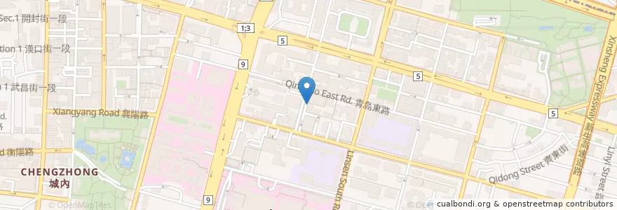 Mapa de ubicacion de 7號咖啡館 en تايوان, تايبيه الجديدة, تايبيه, 中正區.