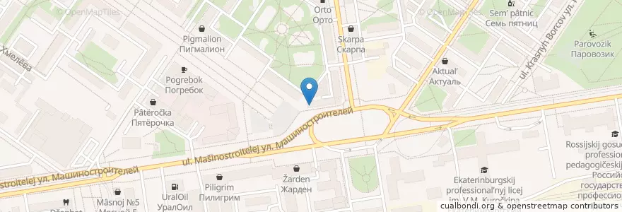 Mapa de ubicacion de Неон en Rússia, Уральский Федеральный Округ, Свердловская Область, Городской Округ Екатеринбург.