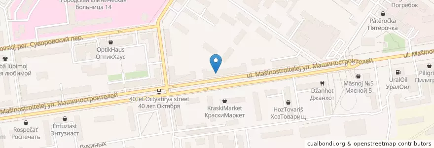 Mapa de ubicacion de ВТБ en Russia, Уральский Федеральный Округ, Свердловская Область, Городской Округ Екатеринбург.