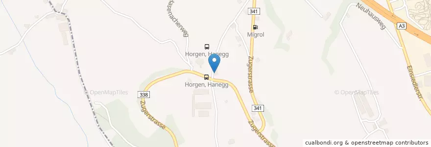 Mapa de ubicacion de Landrestaurant Hanegg en Suíça, Zurique, Bezirk Horgen, Horgen.