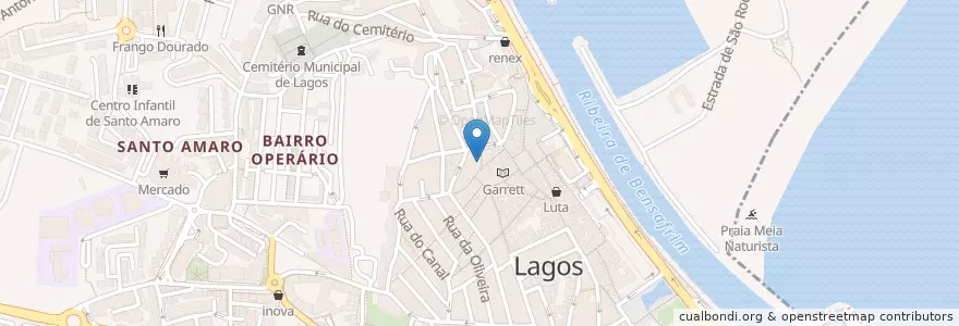 Mapa de ubicacion de Shalimar en 葡萄牙, Algarve, Algarve, Faro, Lagos, São Gonçalo De Lagos.