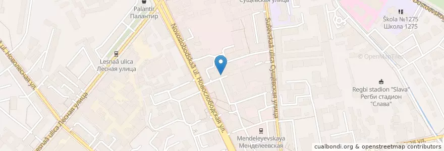 Mapa de ubicacion de Батони en روسيا, Центральный Федеральный Округ, Москва, Центральный Административный Округ, Тверской Район.