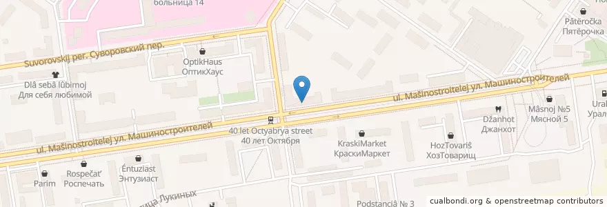 Mapa de ubicacion de ВУЗ Банк en روسيا, منطقة فيدرالية أورالية, أوبلاست سفردلوفسك, بلدية يكاترينبورغ.