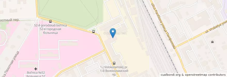 Mapa de ubicacion de Тинькофф Банк en Rússia, Distrito Federal Central, Москва, Северо-Западный Административный Округ, Район Щукино.