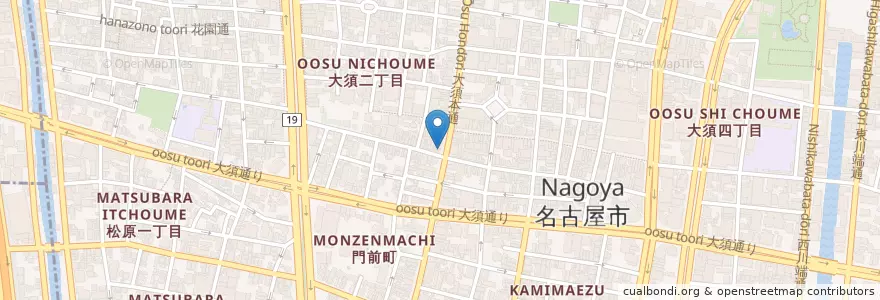 Mapa de ubicacion de 梦麺88 en 日本, 愛知県, 名古屋市, 中区.
