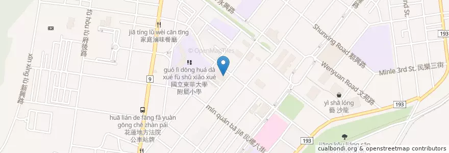 Mapa de ubicacion de 崔牙醫診所 en Taiwan, 臺灣省, Condado De Hualien, 花蓮市.