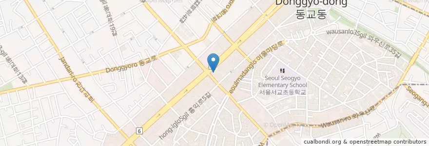 Mapa de ubicacion de 신선설농탕 en Corée Du Sud, Séoul, 마포구, 서교동.