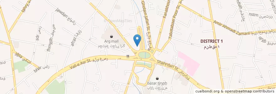 Mapa de ubicacion de ایستگاه تاکسی تجریش _ ولنجک en ایران, استان تهران, شهرستان شمیرانات, تهران, بخش رودبار قصران.