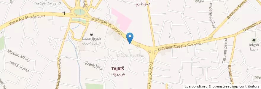 Mapa de ubicacion de سفره خانه ایرانی فلوت en Iran, Tehran Province, Shemiranat County, Tehran, بخش رودبار قصران.