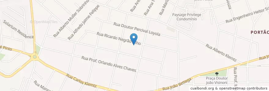 Mapa de ubicacion de Escola Estadual en ブラジル, 南部地域, パラナ, Região Geográfica Intermediária De Curitiba, Região Metropolitana De Curitiba, Microrregião De Curitiba, クリチバ.