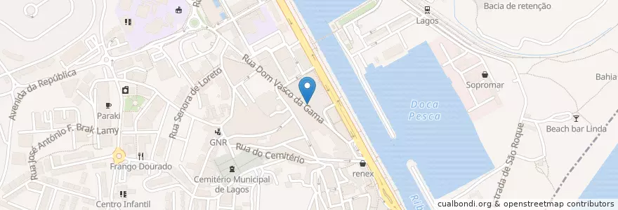 Mapa de ubicacion de Favorita en پرتغال, Algarve, Algarve, فارو, لاگوس, São Gonçalo De Lagos.