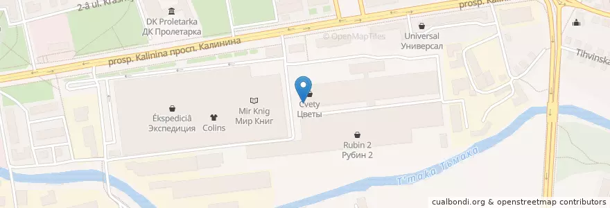 Mapa de ubicacion de Маргарита en Russie, District Fédéral Central, Oblast De Tver, Городской Округ Тверь, Калининский Район.