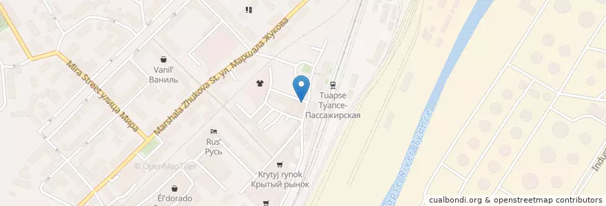 Mapa de ubicacion de Экспресс en Russia, South Federal District, Krasnodar Krai, Tuapsinsky District, Туапсинское Городское Поселение.