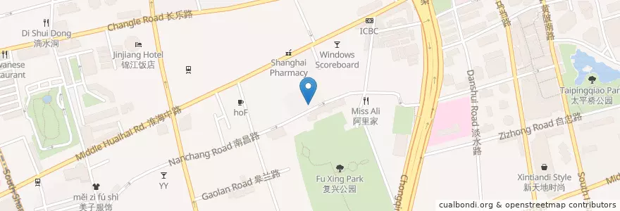 Mapa de ubicacion de Solo Cafe Bar en 중국, 상하이, 황푸구.