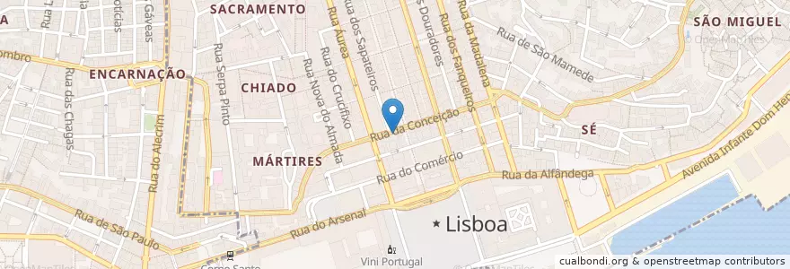 Mapa de ubicacion de Kiku en Portugal, Lisboa, Grande Lisboa, Lisboa, Santa Maria Maior.