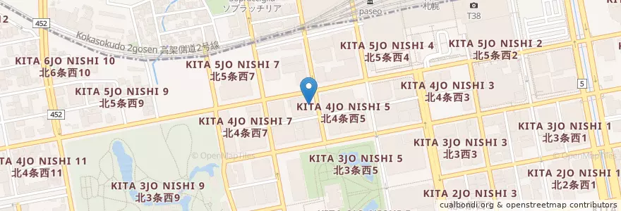 Mapa de ubicacion de タイムズカーレンタル en Jepun, 北海道, 石狩振興局, 札幌市, 中央区.