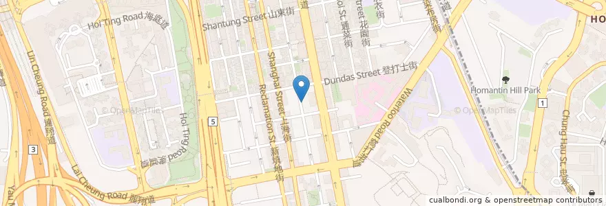Mapa de ubicacion de 八妹雞煲 en الصين, غوانغدونغ, هونغ كونغ, كولون, الأقاليم الجديدة, 油尖旺區 Yau Tsim Mong District.