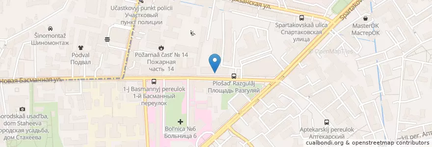 Mapa de ubicacion de Ланта Банк en Rusia, Центральный Федеральный Округ, Москва, Центральный Административный Округ, Басманный Район.