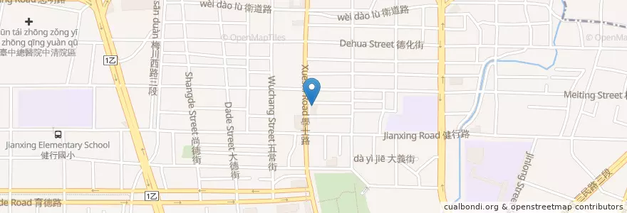 Mapa de ubicacion de 雙漁堂 en Taiwan, Taichung, 北區.