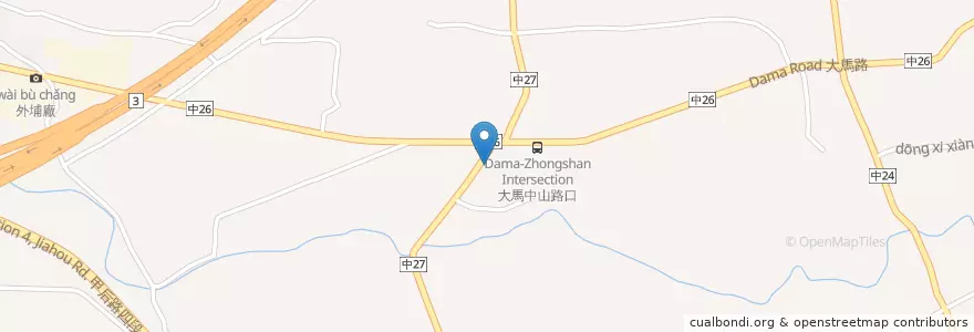 Mapa de ubicacion de 田媽媽外埔肉粽 en Taiwan, Taichung, Distretto Di Waipu.